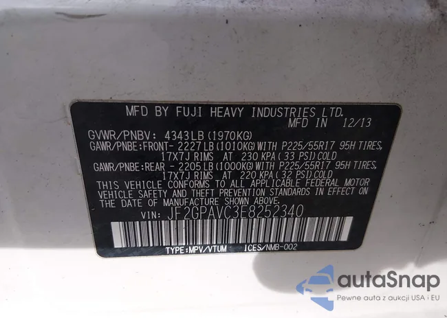 JF2GPAVC3E8252340: 44121602