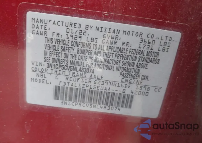 3N1CP5CV5NL483074: 44121608