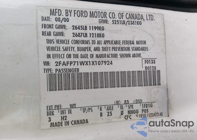 2FAFP71WX1X107924: 44121648