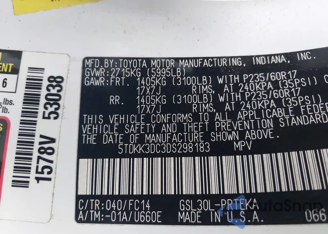 5TDKK3DC3DS298183: 44121683