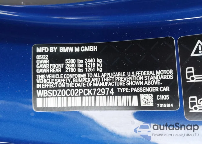 WBSDZ0C02PCK72974: 44121693