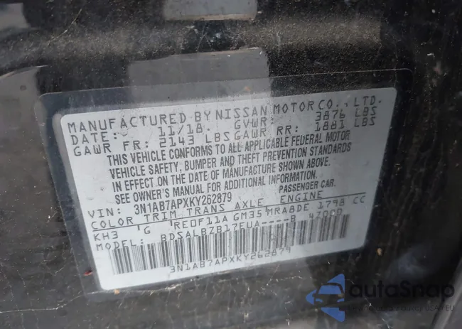 3N1AB7APXKY262879: 44121701