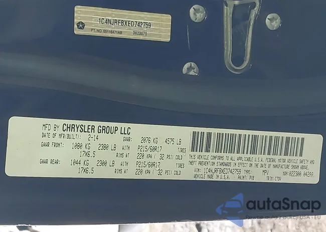 1C4NJRFBXED742759: 44121721