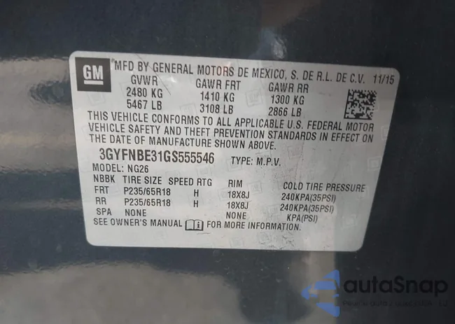 3GYFNBE31GS555546: 44121778