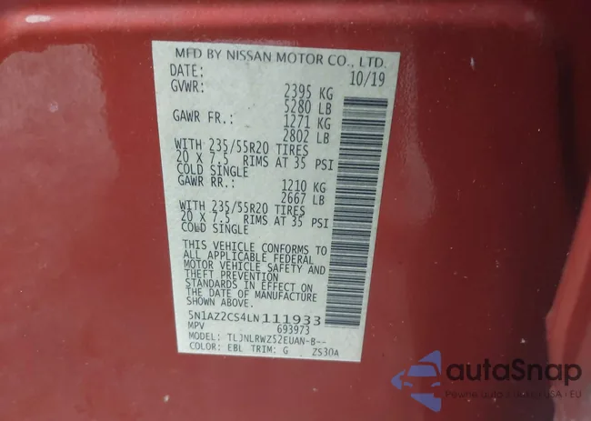 5N1AZ2CS4LN111933: 44121840