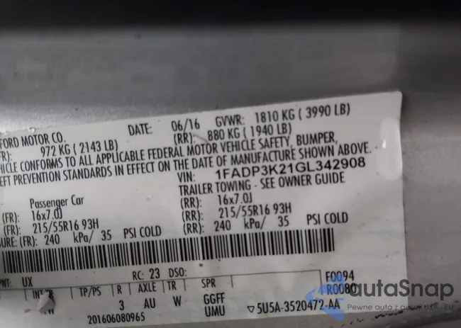 1FADP3K21GL342908: 44121908