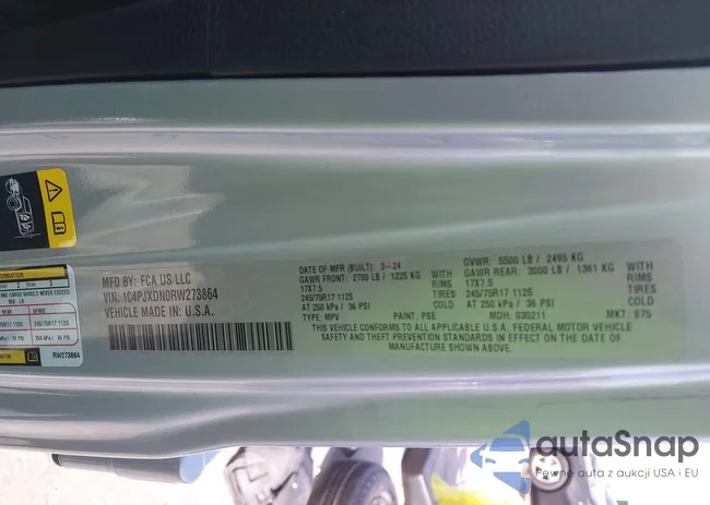 1C4PJXDN0RW273864: 44121913