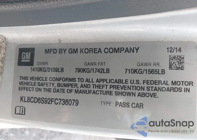 KL8CD6S92FC736079: 44122005