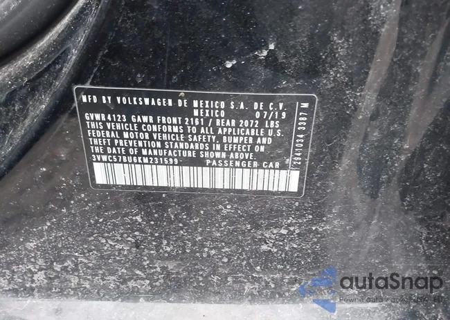 3VWC57BU6KM231599: 44122029