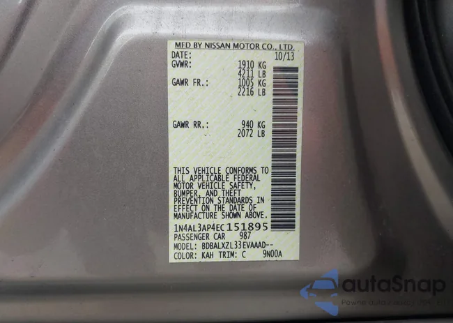 1N4AL3AP4EC151895: 44122079