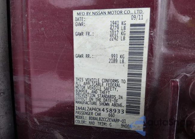 1N4AL2AP4CN458933: 44121175