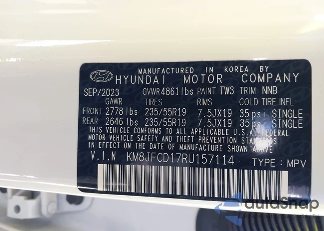 KM8JFCD17RU157114: 44121188