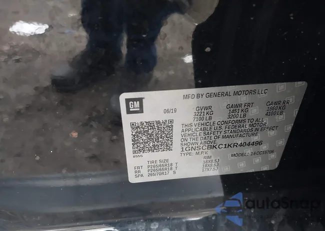 1GNSCBKC1KR404496: 44121197