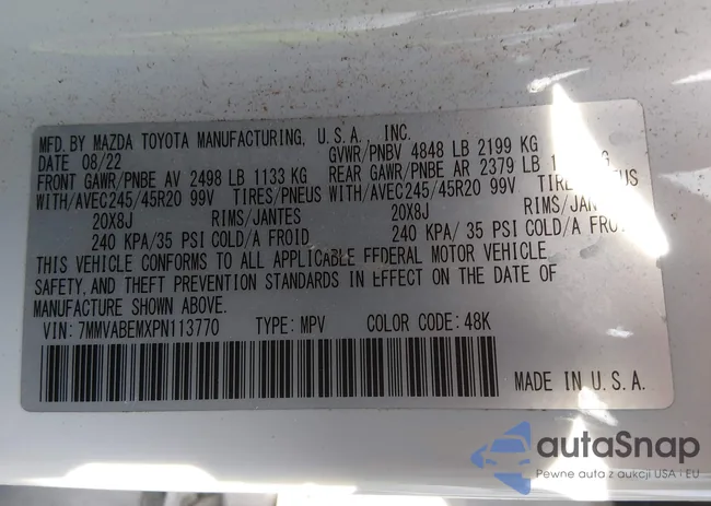 7MMVABEMXPN113770: 44121202