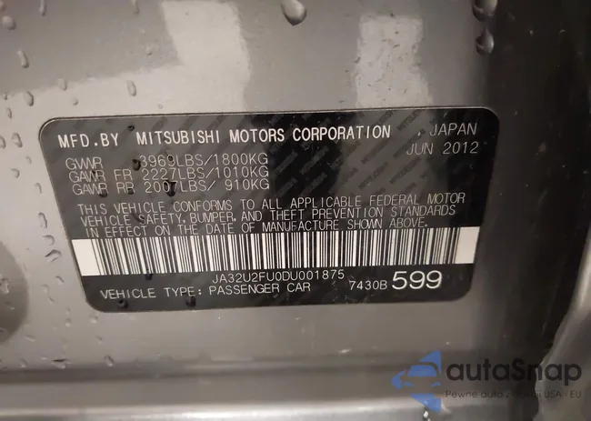 JA32U2FU0DU001875: 44121245