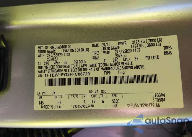 1FTEW1EG2FFC86729: 44121291