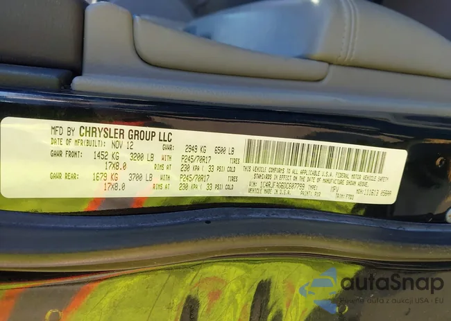 1C4RJFAG6DC607799: 44121295