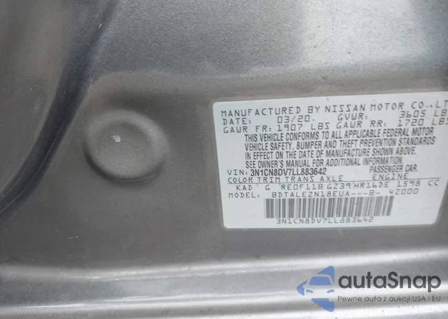 3N1CN8DV7LL883642: 44121345