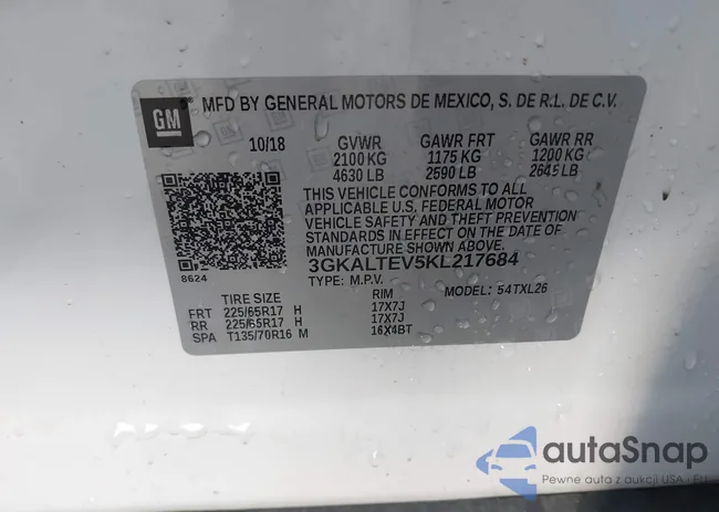 3GKALTEV5KL217684: 44121353