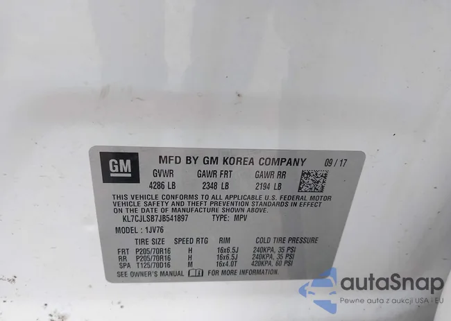 KL7CJLSB7JB541897: 44121388