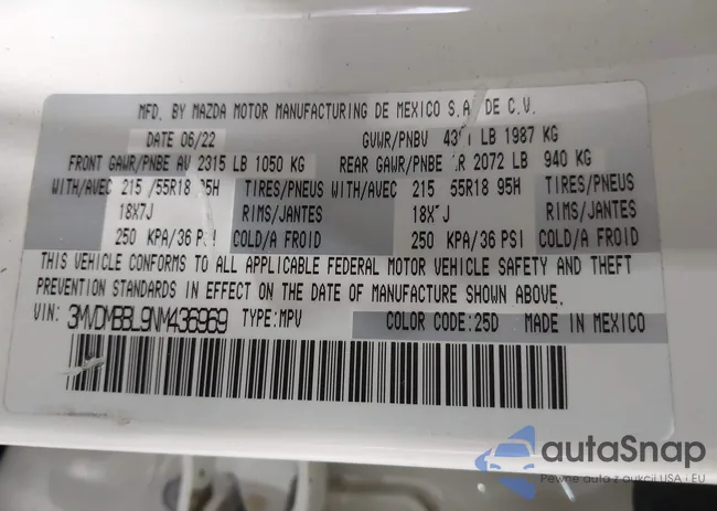 3MVDMBBL9NM436969: 44121468