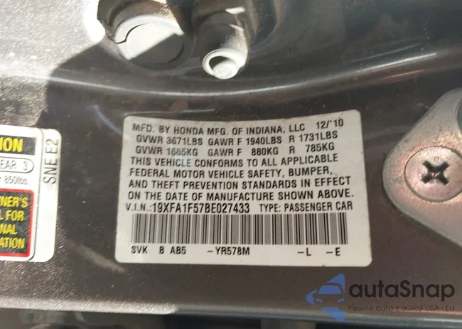 19XFA1F57BE027433: 44121471