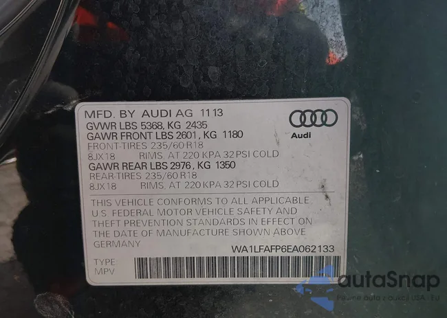 WA1LFAFP6EA062133: 44122512