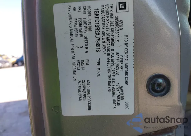 1GKEC13R2XJ798913: 44122518