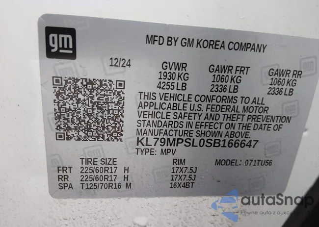 KL79MPSL0SB166647: 44122539