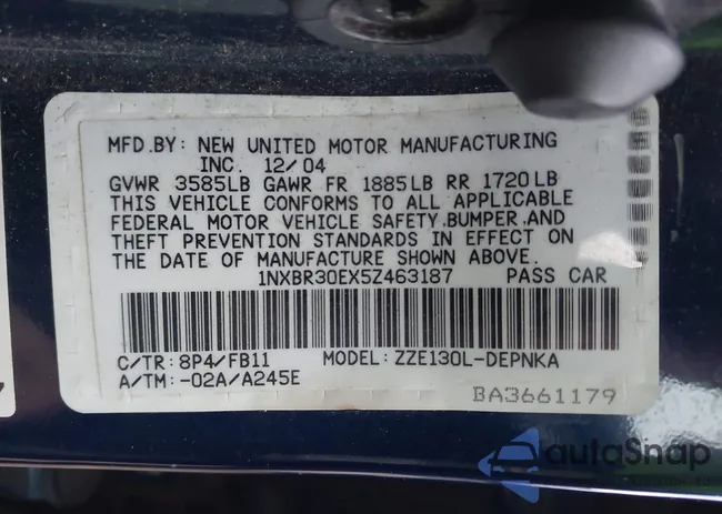 1NXBR30EX5Z463187: 44122619