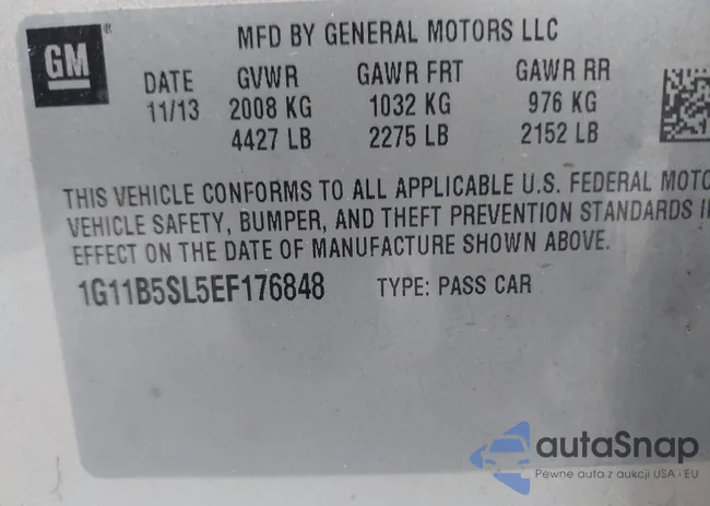 1G11B5SL5EF176848: 44122682