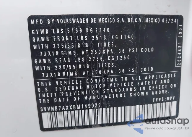 3VVNB7AXXRM149029: 44122737