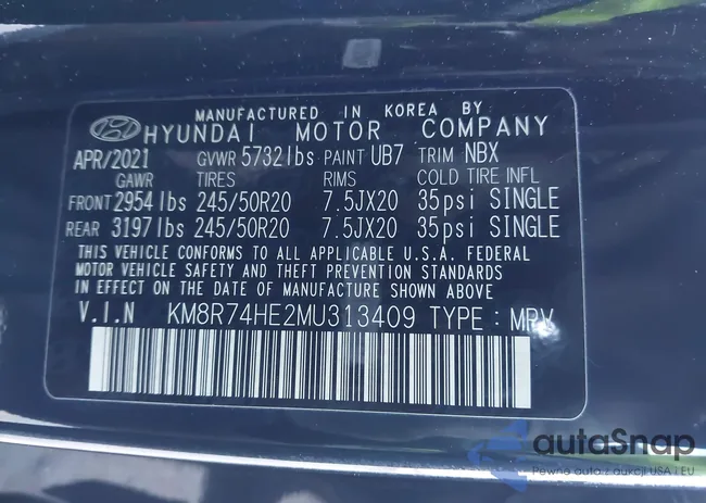 KM8R74HE2MU313409: 44122849