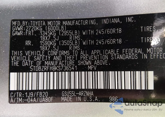 5TDBZRFH8KS736541: 44122898