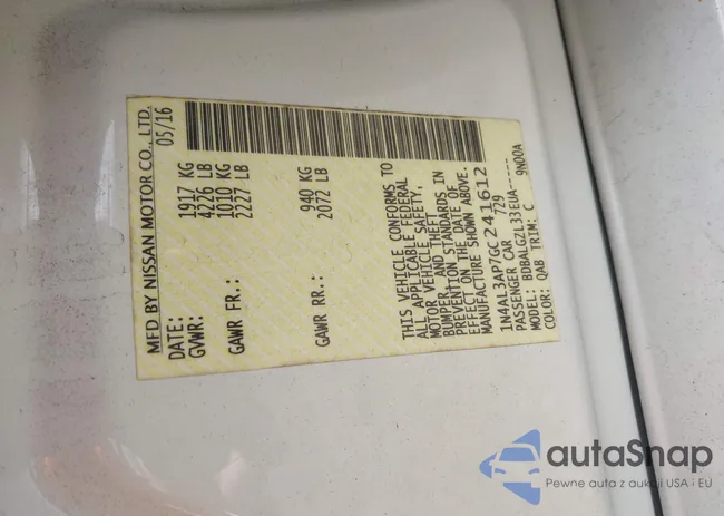 1N4AL3AP7GC241612: 44122966