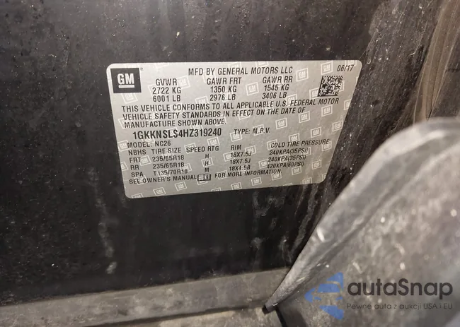 1GKKNSLS4HZ319240: 44123037