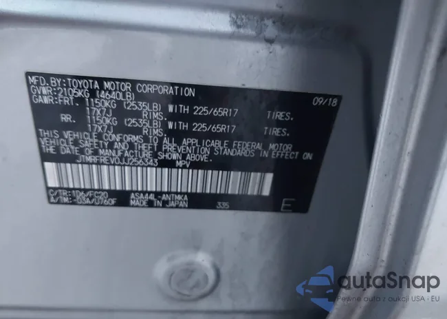 JTMRFREV0JJ256343: 44122095