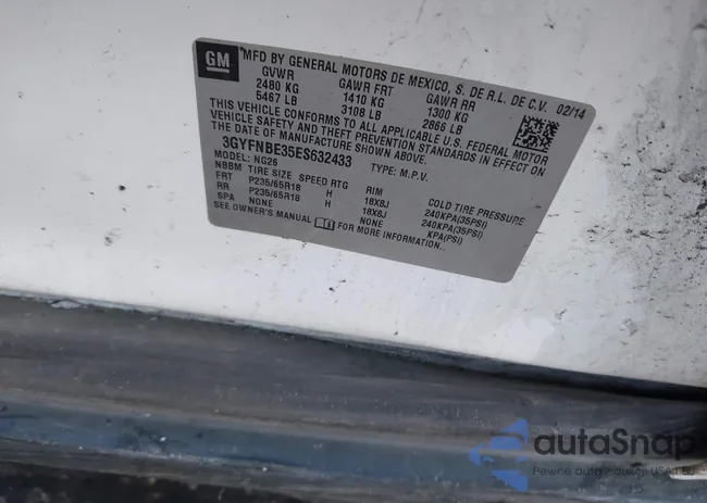 3GYFNBE35ES632433: 44122112