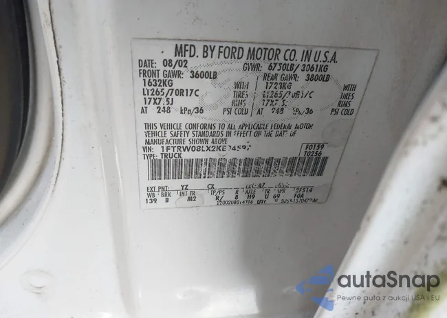 1FTRW08LX2KE34597: 44122174