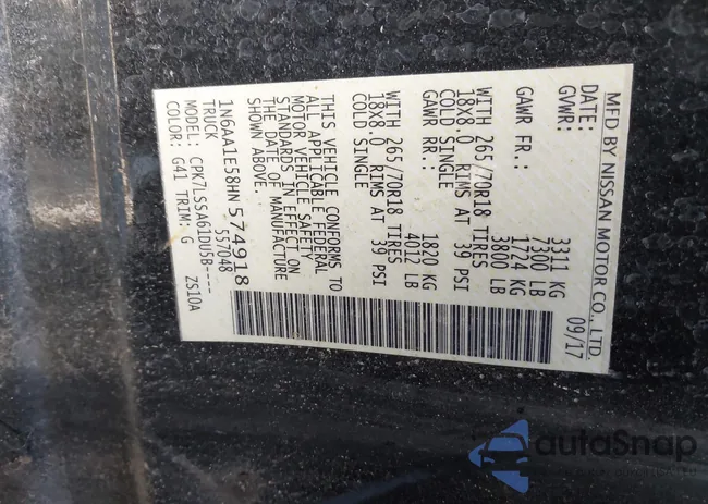 1N6AA1E58HN574918: 44122278