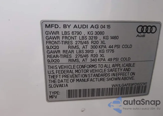 WA1LGAFE9FD022141: 44122289