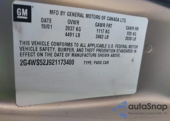2G4WS52J921173400: 44122293