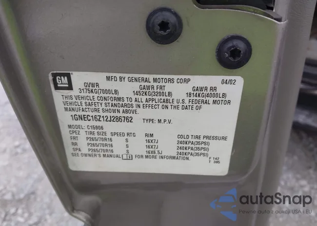 1GNEC16Z12J286762: 44122314