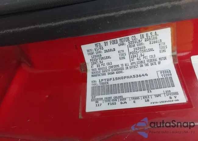 1FTDF15N0PNA53644: 44122358