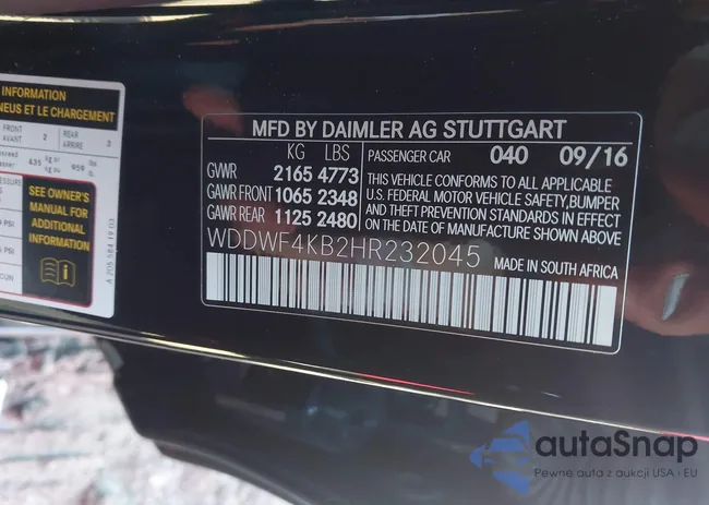 WDDWF4KB2HR232045: 44122406