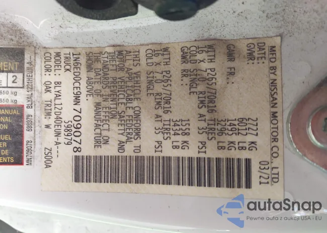 1N6ED0CE9MN709078: 44123601