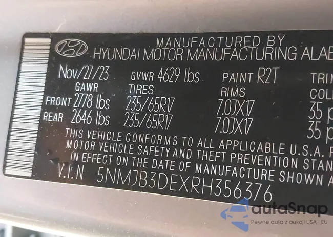 5NMJB3DEXRH356376: 44123642