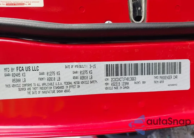 2C3CDXCT1FH813663: 44123744