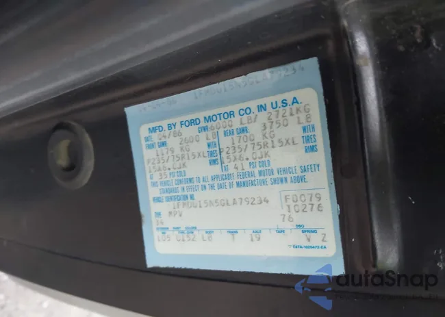 1FMDU15N5GLA79234: 44123798