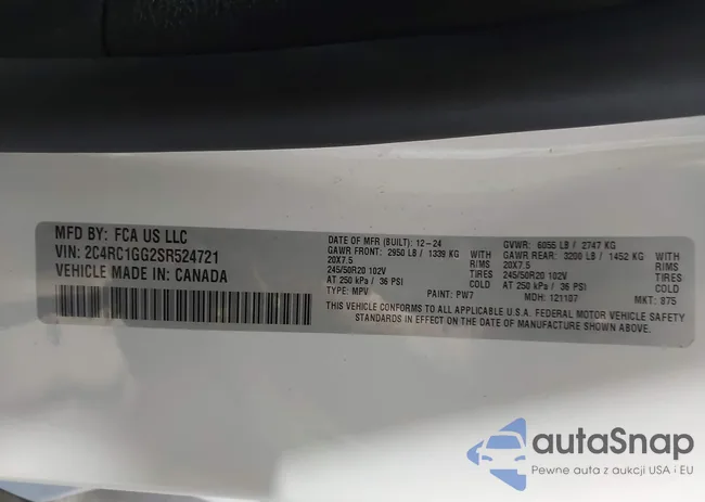 2C4RC1GG2SR524721: 44123837